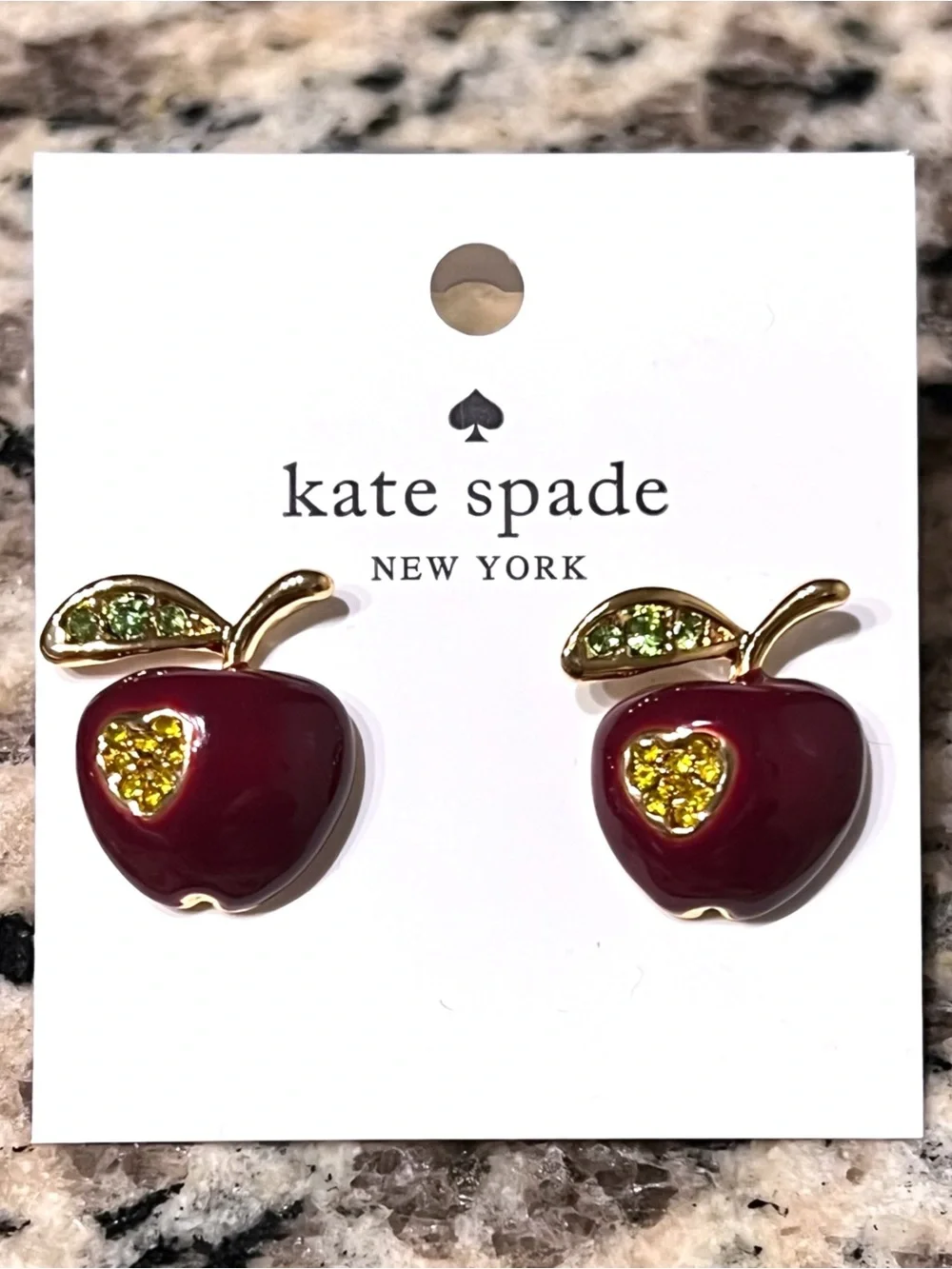 Kate Spade New York Red Apple Crystal Stud Earrings